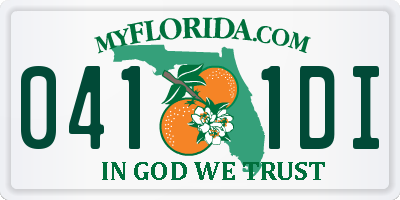 FL license plate 0411DI