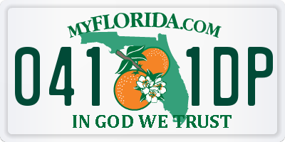 FL license plate 0411DP