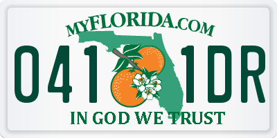 FL license plate 0411DR