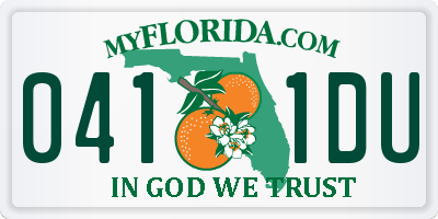 FL license plate 0411DU