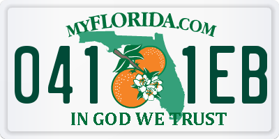 FL license plate 0411EB