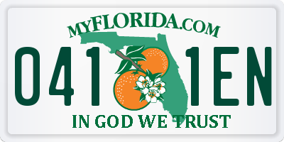 FL license plate 0411EN