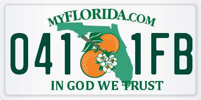 FL license plate 0411FB