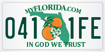 FL license plate 0411FE