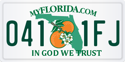 FL license plate 0411FJ