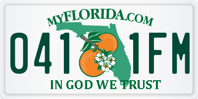 FL license plate 0411FM