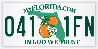 FL license plate 0411FN