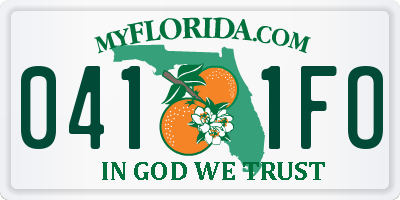 FL license plate 0411FO