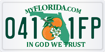 FL license plate 0411FP