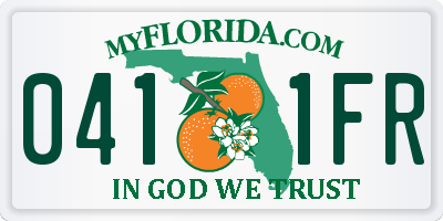 FL license plate 0411FR