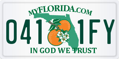 FL license plate 0411FY