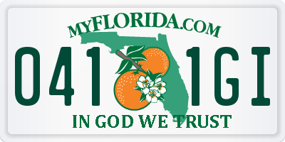 FL license plate 0411GI