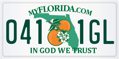 FL license plate 0411GL