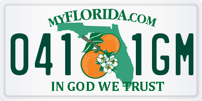FL license plate 0411GM