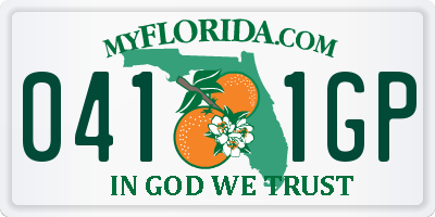 FL license plate 0411GP