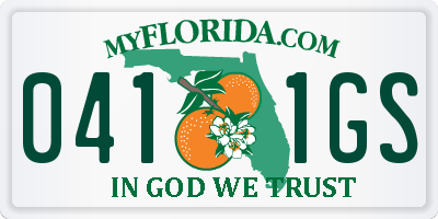 FL license plate 0411GS