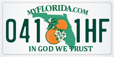FL license plate 0411HF