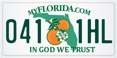 FL license plate 0411HL