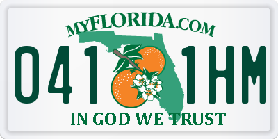 FL license plate 0411HM