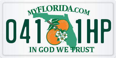 FL license plate 0411HP