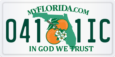 FL license plate 0411IC