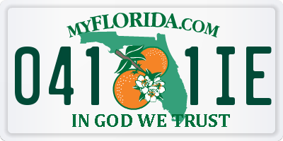 FL license plate 0411IE