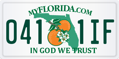 FL license plate 0411IF