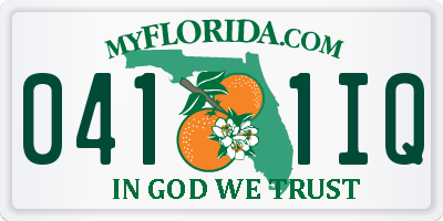 FL license plate 0411IQ