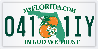 FL license plate 0411IY