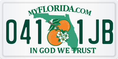 FL license plate 0411JB