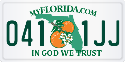 FL license plate 0411JJ