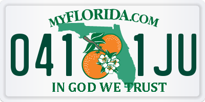 FL license plate 0411JU