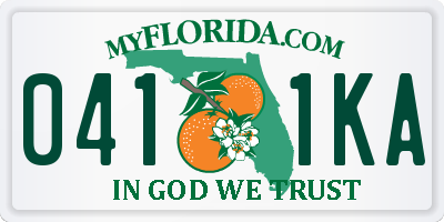 FL license plate 0411KA