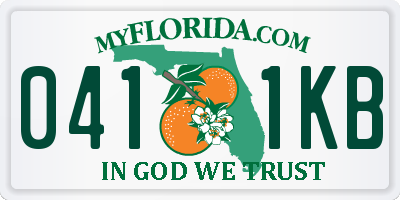 FL license plate 0411KB