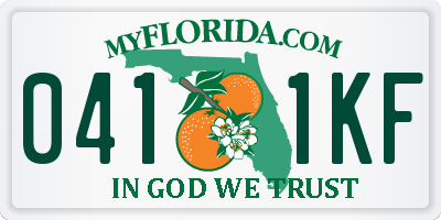 FL license plate 0411KF