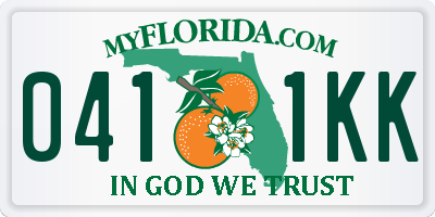 FL license plate 0411KK