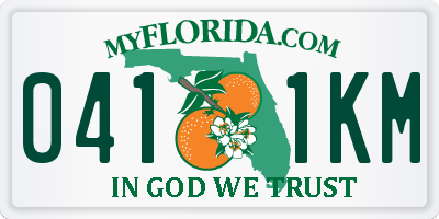 FL license plate 0411KM