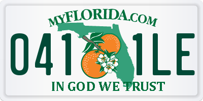 FL license plate 0411LE