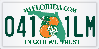 FL license plate 0411LM