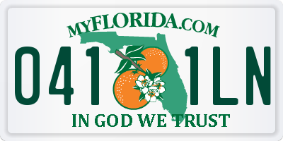 FL license plate 0411LN