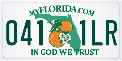 FL license plate 0411LR