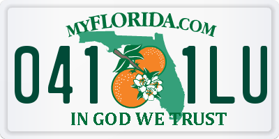 FL license plate 0411LU