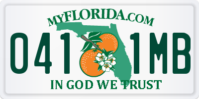 FL license plate 0411MB