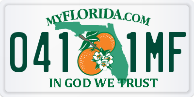 FL license plate 0411MF