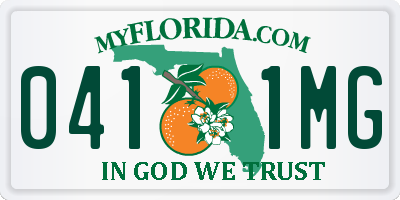 FL license plate 0411MG