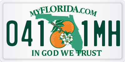 FL license plate 0411MH
