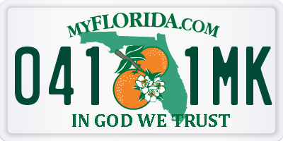 FL license plate 0411MK