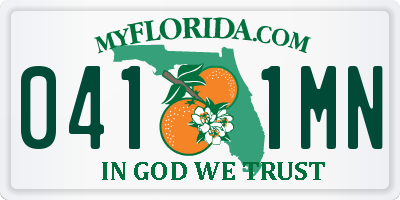 FL license plate 0411MN