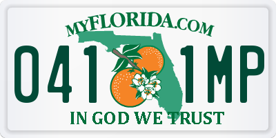 FL license plate 0411MP