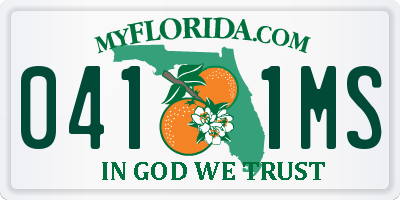 FL license plate 0411MS